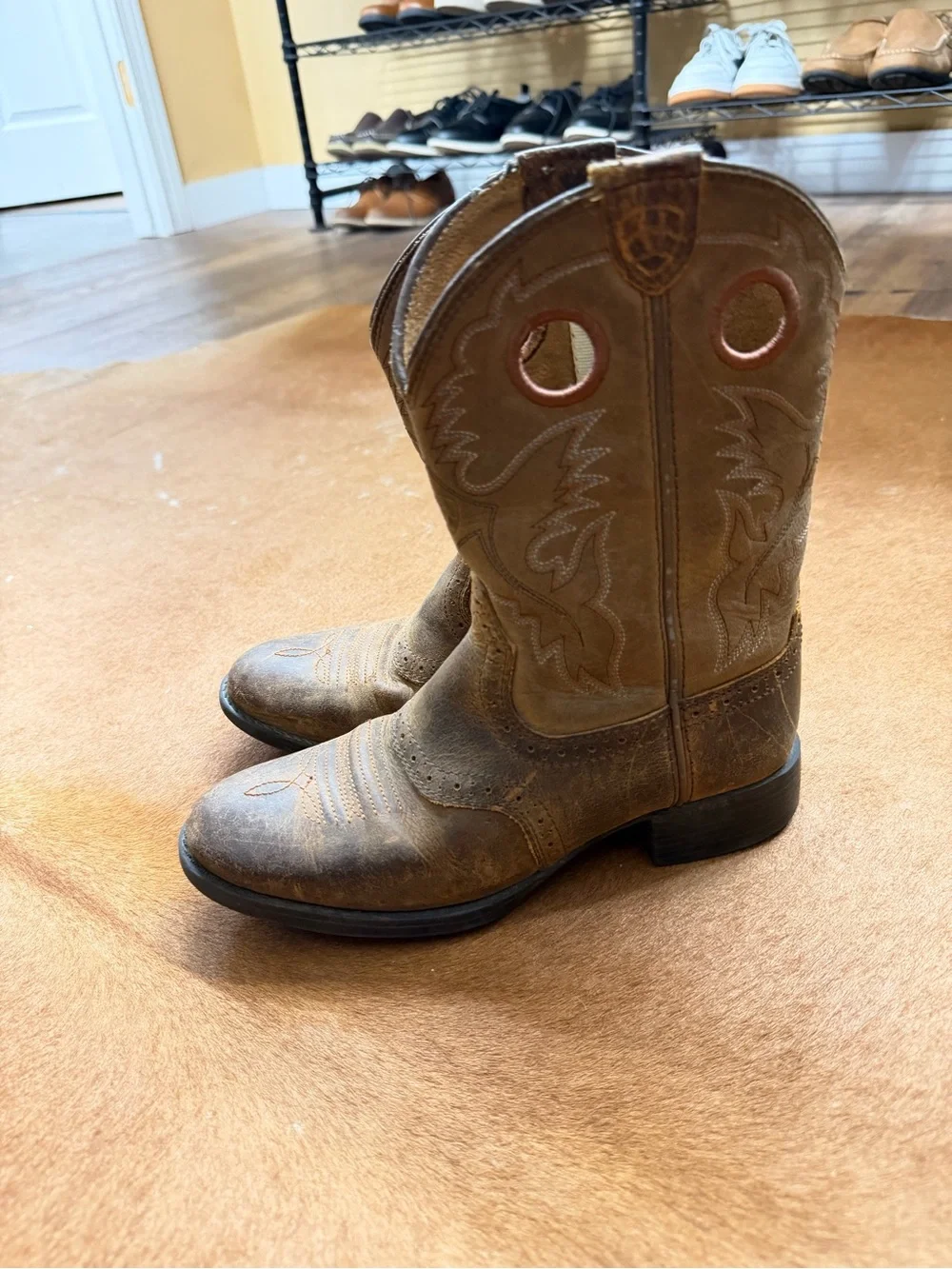 Ariat Kids Brown Pull-On Western Boots